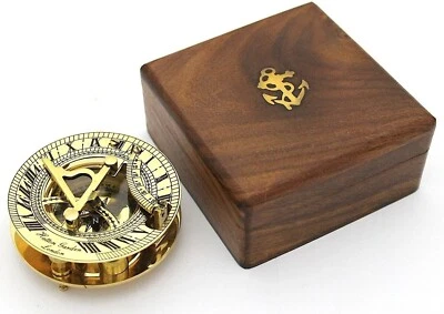Maritime Brass Polish Sundial Compass Camping Hiking Direction LOTS OF 10 PCS - Image 1 of 3