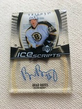 Brad Boyes #IS-BB - 2006-07 Upper Deck Trilogy - Ice Scripts  Auto (Bruins)