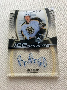 Brad Boyes #IS-BB - 2006-07 Upper Deck Trilogy - Ice Scripts  Auto (Bruins)