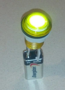Yellow illuminated arcade button with led and microswich - Picture 1 of 2