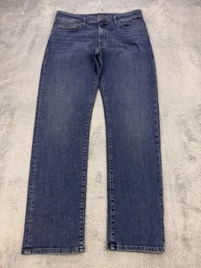 Mavi Pants Men 34 Jeans Denim Zach Straight Leg Blue Deep Brushed 34x32 NWOT - Picture 1 of 11