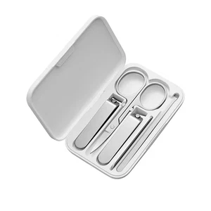 Juego de cinco cortaúñas blanco de alta calidad de acero inoxidable simple de cinco piezas - Imagen 1 de 18