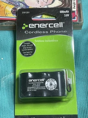 Batería de Teléfono Inalámbrico Enercell 350mAh 3.6V Ni-Cd 23-899 NUEVA Foto 1 de 2