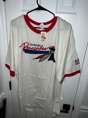 Vintage Shirt Orlando Renegades USFL Football Vintage White Men’s 3XL Ringer - Image 1 of 4