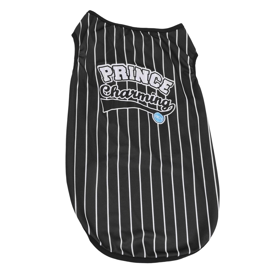 Dog Mesh Vest Shirt Striped Football Basketball Pet World Cup Apparel Black 5XL - Image 1 of 4