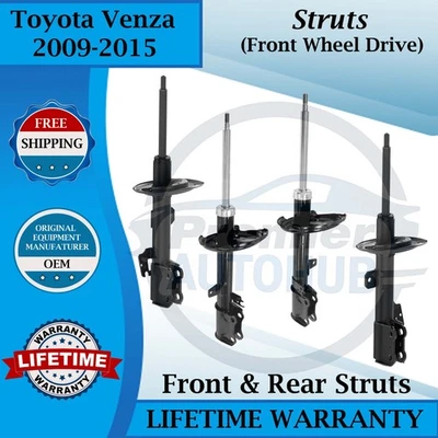 Apoios de suspensão dianteiros e traseiros Monroe OEM para 2009-2015 Toyota Venza 2WD garantia vitalícia - Imagem 1 de 4