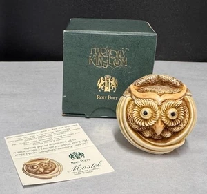 HARMONY KINGDOM ROLY POLY TJRPOW "MOSTEL" OWL TRINKET BOX BY ADAM BINDER - Picture 1 of 4