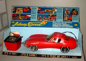 1966 TOPPER TOYS- JOHNNY SPEED JAGUAR- BATTERY REMOTE CONTROL-W- BOX 21" VINTAGE - Picture 1 of 21