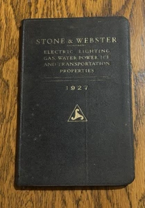 Antique Book Stone & Webster Electric Lighting Gas Power Transportation 1927 - Bild 1 von 8