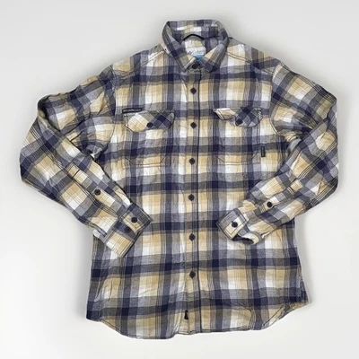 Washington Huskies Columbia 紫色/黄色法兰绒衬衫男式 S 码 — 第 1/4 张图片