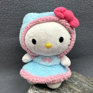 Hello Kitty Christmas Winter Wonderland Blue Sherpa Coat Plush Toy 6" - Picture 1 of 8