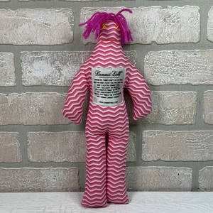 Muñeca Dammit Pelo Rosa con Patrón Zig Zag Rosa Cuerpo Alivio del Estrés Tela Peluche - Imagen 1 de 10