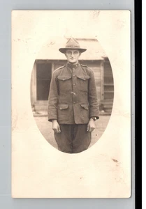 Rppc Soldado Primera Guerra Mundial Postal Militar con Uniforme Z-7 - Imagen 1 de 2