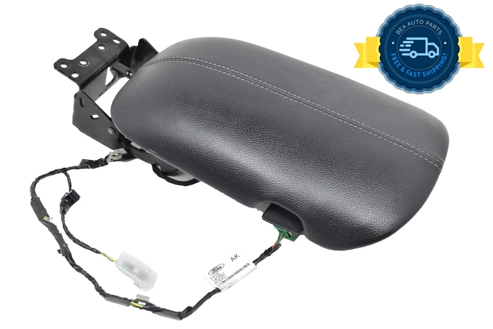 Ford Mustang 2015-2023 consola central cuero negro reposabrazos tapa superior OEM Foto 1 de 4