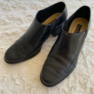 复古 Westies 女式皮革短踝靴 11 码方跟 Y2K 鞋 — 第 1/4 张图片