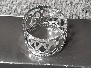 6x Serviettenringe, Metall, versilbert - Bild 1 von 3