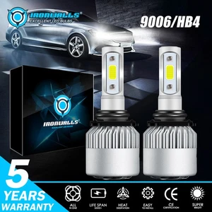 IRONWALLS HB4 9006 LED Faros Kit Conversión Luz Baja 6000K Blanco Par - Imagen 1 de 12