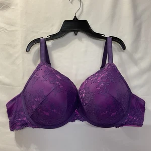TORRID Purple Lace Bra Size 48D EUC Padded Underwire - Picture 1 of 9