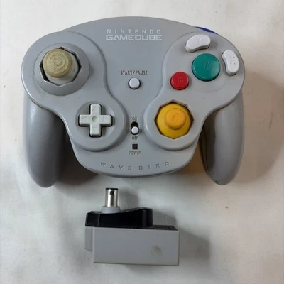 Tested! Nintendo Gamecube Wavebird Gray Wireless Controller w/ Receiver - Image 1 of 4