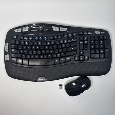 Logitech K350 Wireless Keyboard & M510  Mouse With Unifying Receiver Tested WORK - Image 1 of 4