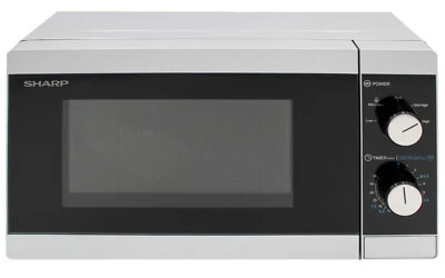 Sharp Mikrowelle 20L, 800W,  silber/schwarz Drehteller 25,5 cm YC-MS01E-S  - Bild 1 von 3