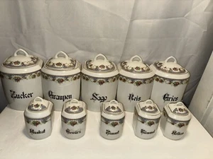 CT Altwasser Silesia German Porcelain Canister Set Of 10 Vintage Or Antique RARE - Picture 1 of 23