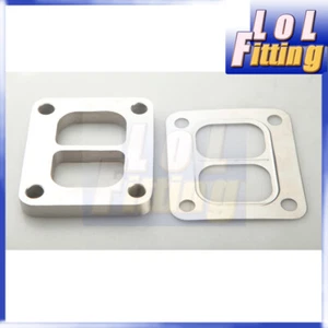 Brida de soldadura de entrada de colector turbo dividido T4 + junta de acero inoxidable - Imagen 1 de 4
