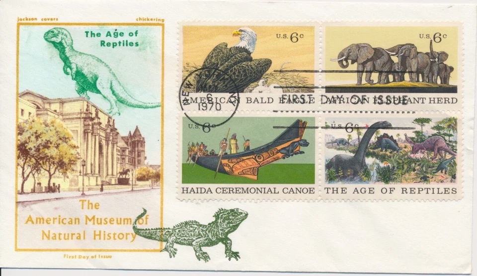 #1390A Museum of Natural History Jackson Overseas Mailer cachet First Day cover - Image 1 of 1