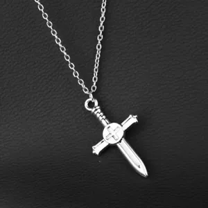 New Necklace Fairy Tail Gray Fullbuster Cross Cosplay Sword Pendant Gift - Picture 1 of 7