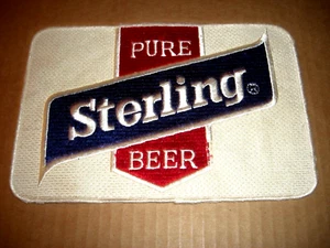 Vintage Sterling Pure Beer 1960"S Back Shirt Jacket Patch 9" X 6" Used – Rare - Picture 1 of 3