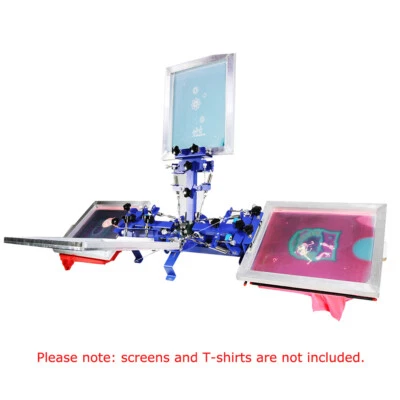 Prensa de serigrafía de micro-registro de 4 colores y 2 estaciones giratoria de una sola rueda Foto 1 de 4