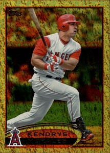 2012 Topps Gold Sparkle Los Angeles Angels Baseball Card #536 Kendrys Morales