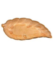 Piatto vintage Frankoma foglia marrone, #225 - Foto 1 di 6