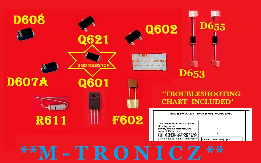 MAGNAVOX   43PFL4609/F7  POWER SUPPLY   BA4DV2F0102    REPAIR KIT   - Image 1 of 1