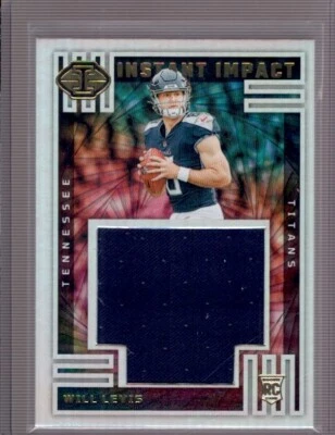 WILL LEVIS 2023 Panini Illusions Instant Impact Jumbo Rookie RC Jersey #II-WLS - Image 1 of 2