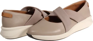 Tenis sin cordones para mujer Clarks Un Rio Cross de cuero de piedra talla 9,5 M - Imagen 1 de 3