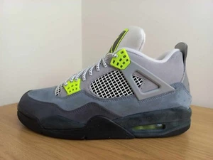 Nike Air Jordan 4 Retro SE NEON 95 BNIB Sneakers Shoes Trainers UK 9.5 - Picture 1 of 10