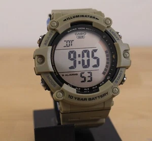 Casio Illuminator 3502 Men's Digital Watch AE-1500WH 46mm Khaki Resin Quartz - Picture 1 of 6