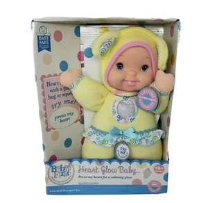 BABY'S FIRST GOLDBERGER HEART GLOW BABY YELLOW DOLL IN BOX 2010 LIGHTS UP WORKS - Picture 1 of 11