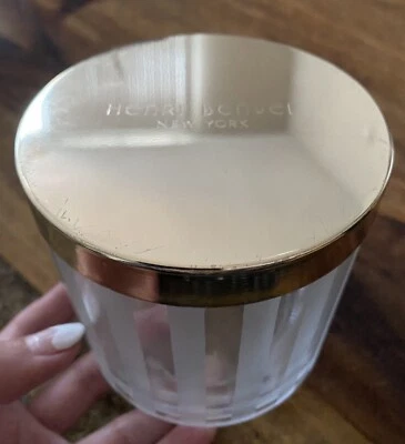 Two (2) LEFT!!! Henri Bendel Empty Glass Candle Containers with Lid - CLEANED - Image 1 of 3