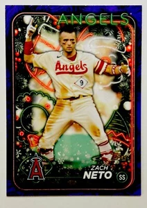 Zach Neto Purple Parallel /99 2024 Topps Holiday Tin Exclusive Angels - Picture 1 of 2