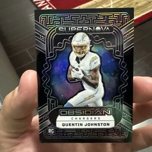 2023 Panini Obsidian - Supernova Purple Electric Etch #17 Quentin Johnston /75 - Picture 1 of 2