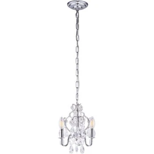 Crystal Chandelier Pendant Chrome Shabby and Chic Light Bathroom Bedroom Fixture - Picture 1 of 5