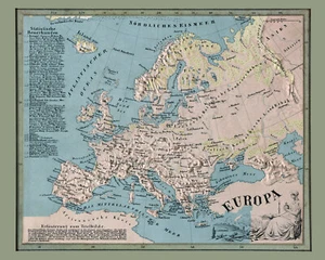 1864 Reliefkarte Europa - Bild 1 von 4