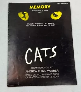 Sheet Music Memory from Cats Andrew Lloyd Webber 1981 #21B - Picture 1 of 3