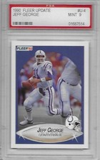 1990 Fleer Update #U-4 Jeff George RC Graded PSA 9 Mint Indianapolis Colts