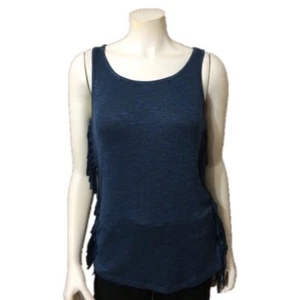 Rock & Republic Blue Fringe Tank Size-XS - Picture 1 of 7
