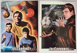 2013 SDCC JOE CORRONEY Star Trek original Series / Star Wars PROMO CARD 2 sided - Picture 1 of 3
