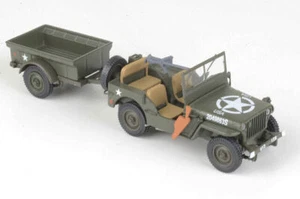 MOTOR CITY CLASSICS, JEEP Willis con rimorchio, 1/43, MCITY23200 - Foto 1 di 2