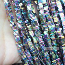 Shining Hematite Bead Square Spacer Beads DIY Necklace Bracelet 2/3/4/6mm 380Pcs